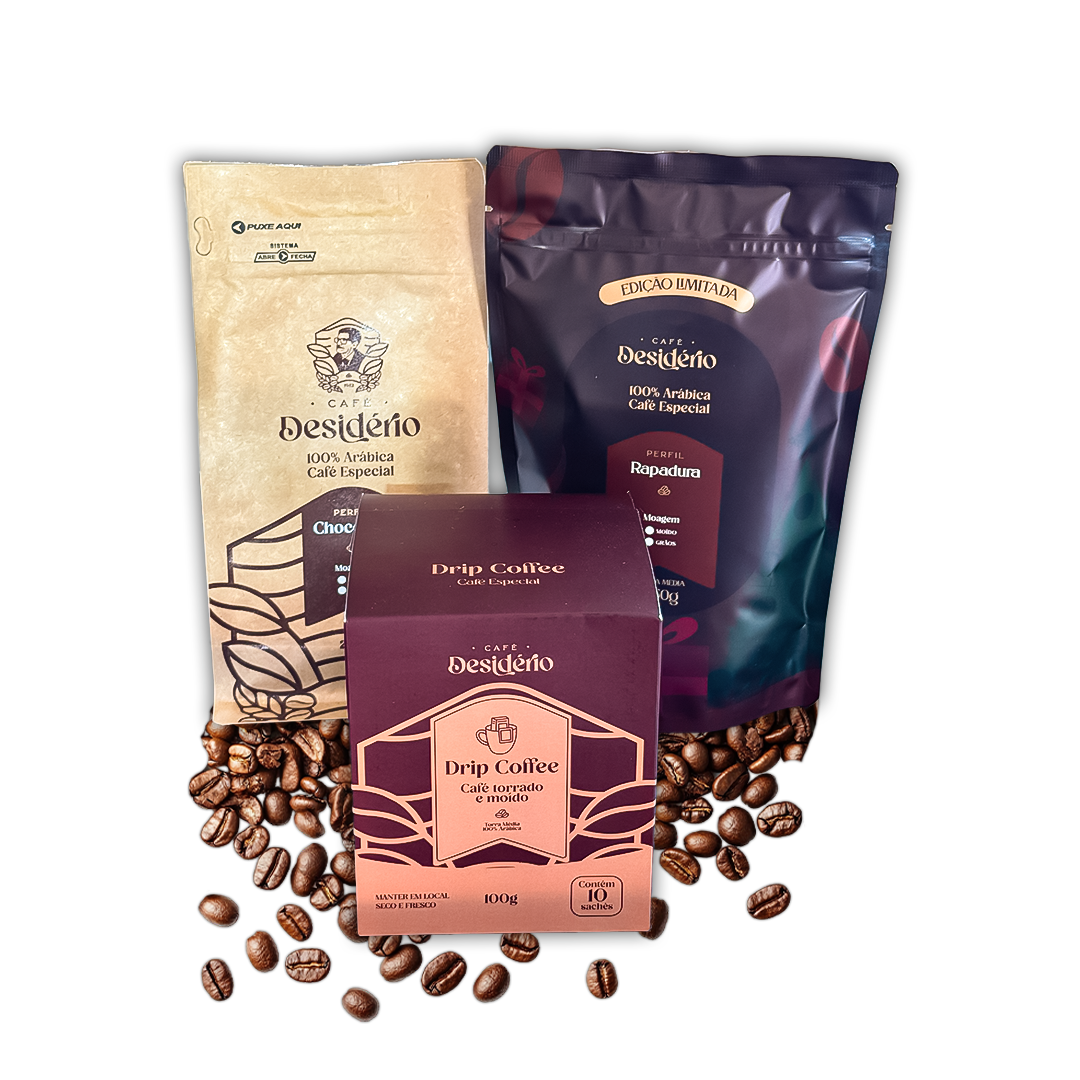 FotoDesiderio Kit Degustação Café Desidério 2x250g + Caixa Drip Coffee - Imagem 1
